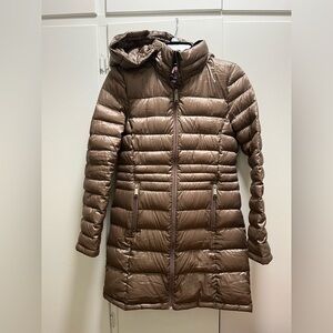 Andrew Marc Women's Bronze Long Down Puffer Coat. Size XS